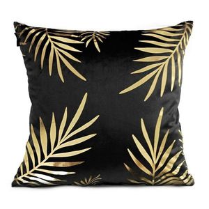 Domarex Povlak na polštář Velvet Golden style Palmy, 40 x 40 cm obraz