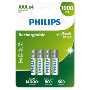 Philips Nabíjecí baterie AAA 1, 2 V, 4 ks obraz