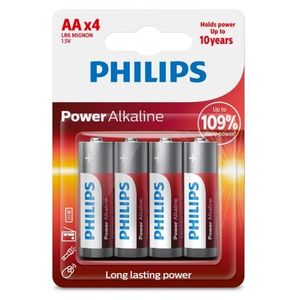 Philips Baterie AA 1, 5 V Power Alkaline, 4 ks obraz