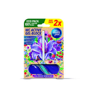 Ambipur WC Active gel-blok divoký ibišek 2x 45 g obraz