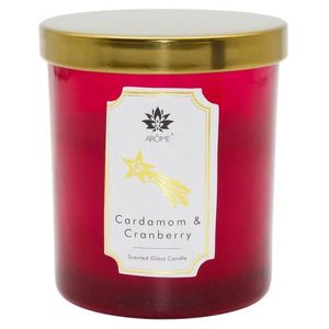 Arome Svíčka v barevném skle s víčkem, Cardamon & Cranberry, 125 g obraz