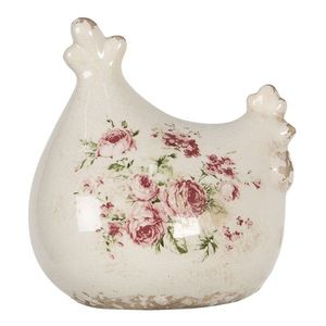 Dekorace vintage slepička s růžemi Rose - 12*11*13 cm 6CE1186 obraz