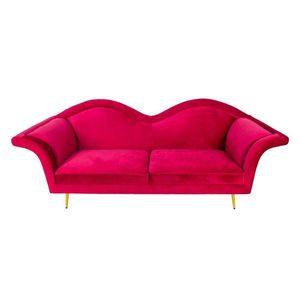 Červená sametová sofa Evalynn - 215*73*85 cm 50563BU obraz