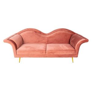 Růžová sametová sofa Evalynn - 215*73*85 cm 50563P obraz