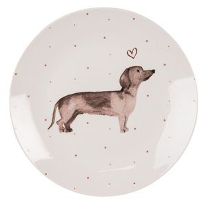 Porcelánový dezertní talíř s jezevčíkem Dachshund Love - Ø 20cm DHLDP obraz