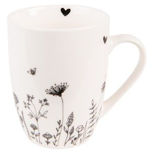 Porcelánový hrnek s květinami Flora And Fauna - 12*8*10cm / 300ml FAFMU obraz