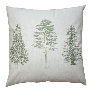 Béžový povlak na polštář se stromky Natural Pine Trees - 45*45 cm NPT20 obraz