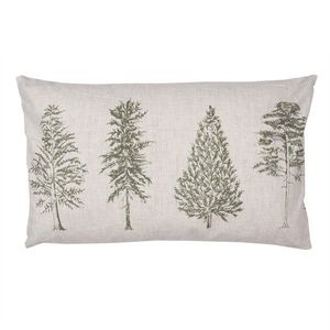 Béžový bavlněný povlak na polštář se stromky Natural Pine Trees I - 30*50cm NPT36-2 obraz