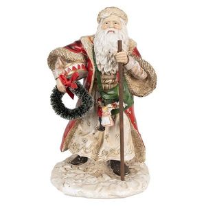 Vánoční dekorace Santa Claus s věncem - 16*14*25 cm 6PR3970 obraz