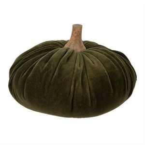 Tmavě zelená látková dekorace dýně Pumpkin XL - Ø 20*14 cm 65430 obraz