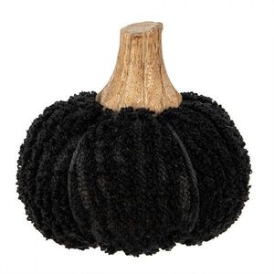 Černá látková dekorace dýně Pumpkin - Ø 9*8 cm 65397 obraz