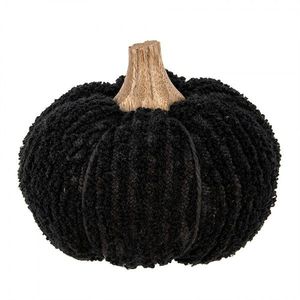 Černá látková dekorace dýně Pumpkin - Ø 12*10 cm 65398 obraz