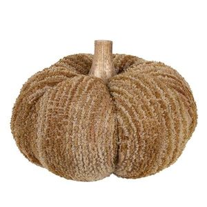 Hnědo-béžová látková dekorace dýně Pumpkin XL - Ø 20*14 cm 65434 obraz