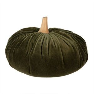 Tmavě zelená látková dekorace dýně Pumpkin XXL - Ø 25*16 cm 65431 obraz