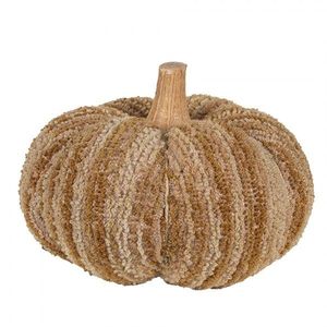 Hnědo-béžová látková dekorace dýně Pumpkin L - Ø 15*12 cm 65433 obraz