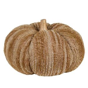 Hnědo-béžová látková dekorace dýně Pumpkin XXL - Ø 25*16 cm 65435 obraz