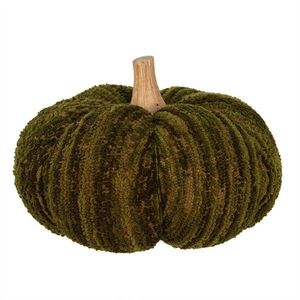 Tmavě zelená látková dekorace dýně Pumpkin XL - Ø 20*14 cm 65444 obraz