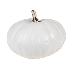 Bílá antik dekorace dýně Pumpkin Carbassa - Ø 17*13 cm 6PR4370 obraz