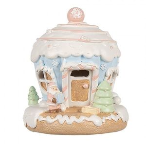 Cukrová perníková chaloupka s Led světýlky Gingerbread House - Ø 12*14 cm/ 3*AAA 6PR4354 obraz