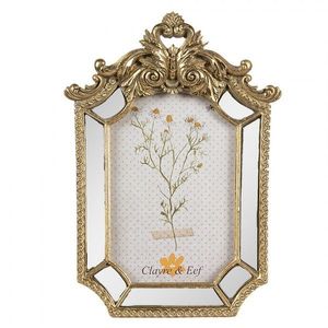 Zlatý antik fotorámeček se zrcátky a ornamenty Baroque - 15*3*22 cm / 10*15 cm 2F1132 obraz