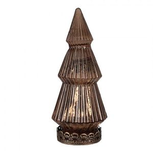 Měděný skleněný dekorační svítící stromek LED Tree - Ø 7*16 cm 6GL4569KO obraz