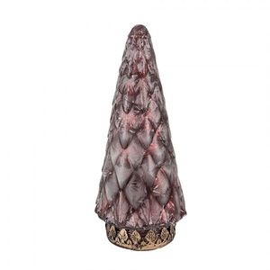 Tmavě červený skleněný dekorační svítící stromek LED Tree - Ø 11*24 cm 6GL4586 obraz