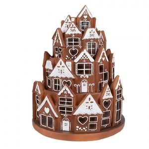 Svítící perníková věž z chaloupek Gingerbread House - Ø 21 * 26 cm/ 3*AAA 6PR4345 obraz