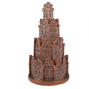 Svítící perníková věž z chaloupek Gingerbread House - Ø 18 * 33 cm/ 3*AAA 6PR4343 obraz