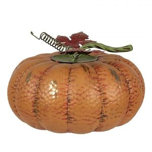 Oranžová kovová dekorace dýně Pumpkin - Ø 31*20 cm 6Y5614 obraz