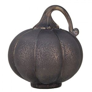 Šedá skleněná dekorace dýně Pumpkin - Ø 15 * 16 cm 6GL4542 obraz