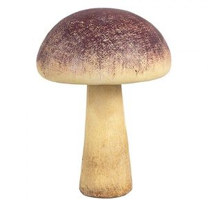 Béžovo-fialová dekorace houba Mushroom - Ø 11*16 cm 6PR4329 obraz