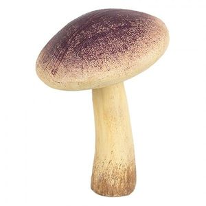 Béžovo-fialová dekorace houba Mushroom - Ø 9*12 cm 6PR4327 obraz