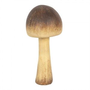 Hnědo-béžová dekorace houba Mushroom - Ø 7*16 cm 6PR4328 obraz