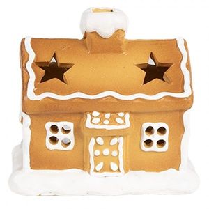 Keramický svícen perníková chaloupka Gingerbread House - 11*8*10 cm 6CE1804 obraz