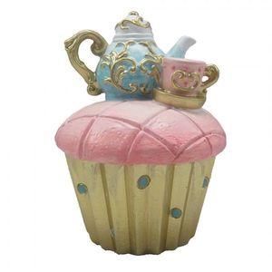 Dekorace Cupcake s konvičkou - 11*15 cm 6PR4216 obraz