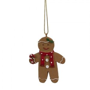 Hnědá vánoční ozdoba Perníček Gingerbread - 5*1*7 cm 6PR4197 obraz