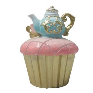 Dekorace Cupcake s konvičkou - 8*11 cm 6PR4217 obraz