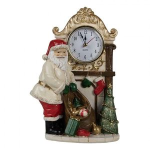 Stolní hodiny s vánoční dekorací Santa Clause - 15*7*22 cm 6PR4180 obraz