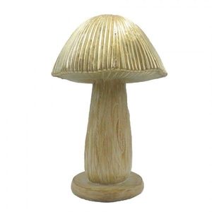 Béžovo-zlatá dekorace houba Mushroom - Ø 13*20 cm 6PR4156 obraz