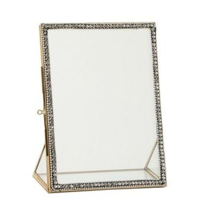 Zlatý kovový fotorámeček s kamínky Jewel L - 15*20 cm 7834 obraz