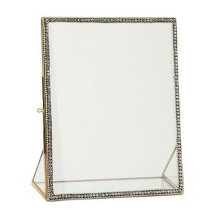 Zlatý kovový fotorámeček s kamínky Jewel XL - 20*25 cm 7835 obraz