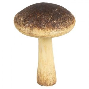 Hnědo-béžová dekorace houba Mushroom - Ø 9*12 cm 6PR4326 obraz