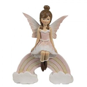 Dekorační figurka Elfka sedící na duze - 9*3*11 cm 6PR4225 obraz