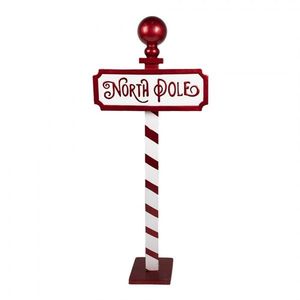 Vánoční dekorace cedule na noze North Pole - 46*18*110 cm 5Y1254 obraz