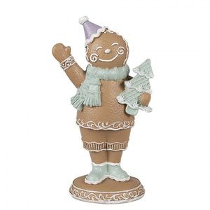 Hnědá vánoční dekorace Perníček Gingerbread - 9*5*16 cm 6PR4321 obraz