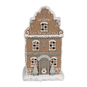 Hnědá svítící perníková chaloupka Gingerbread House - 12*9*20 cm / 3*AAA 6PR4318 obraz