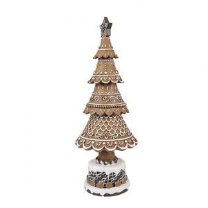 Dekorace vánoční perníkový stromek Gingerbread Tree - Ø 16*42 cm 6PR4977GG obraz