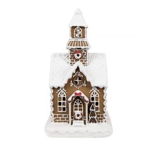 Vánoční perníková chaloupka s Led světýlky Gingerbread House - 13*11*25 cm 6PR4974GG obraz