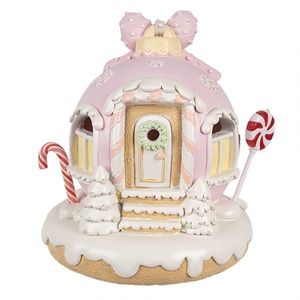 Cukrový domek s Led světýlky Gingerbread House - 14*12*14 cm/ 3*AAA 6PR4352 obraz