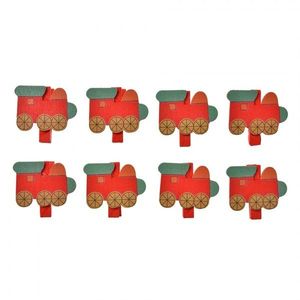 Set 8ks malý dřevěný kolíček s mašinkami - 4*1*3 cm 65638 obraz